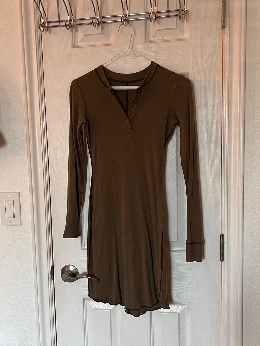 SKIMS henley minidress